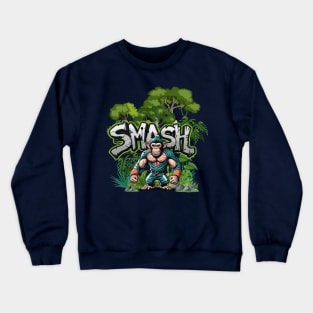 Smash Ape Grafitti jungle design Crewneck Sweatshirt